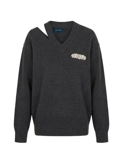 Simone Rocha embellished cut-out sweater Grey LMK10WB0660