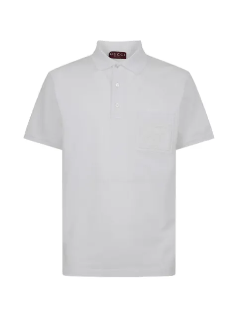 Gucci embroidered polo-shirt White 854633XJHOH