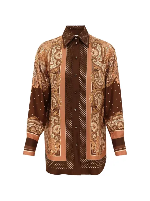 ZIMMERMANN paisley-print silk shirt Brown 9999TS261