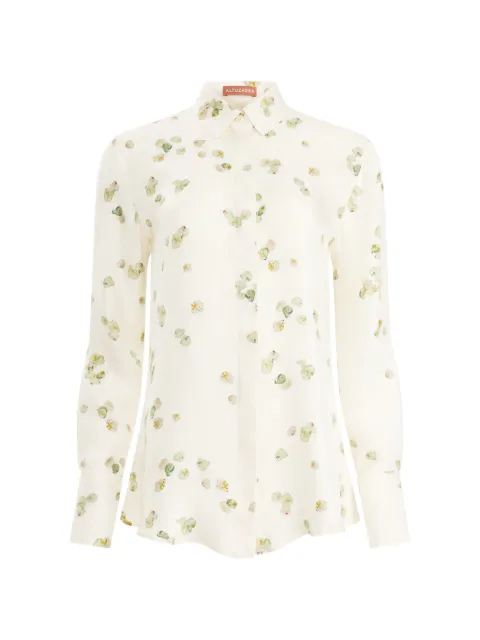 Altuzarra petal-print silk shirt Neutrals S2264015