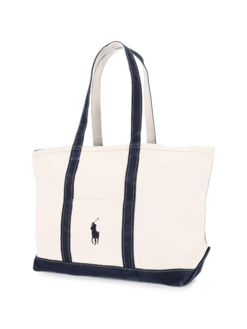Polo Ralph Lauren Big Pony canvas tote Neutrals 405P02124001