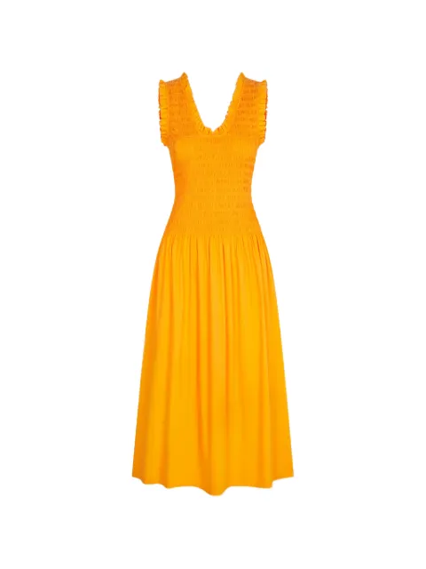 Simon Miller Zini V-neck sleeveless cotton midi dress Yellow W45263169