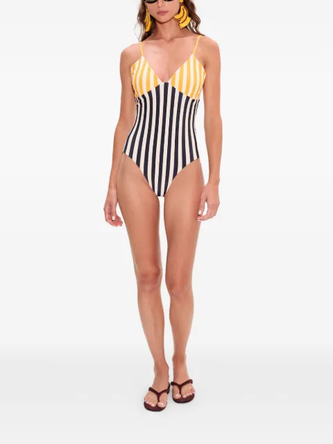 Simon Miller Behati striped swimsuit Black W34854071