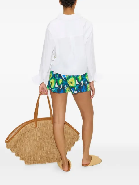 Simon Miller Mina floral-print mini shorts Blue W52463175