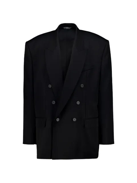 Balenciaga double-breasted wool-gabardine jacket Black 871256TUT01