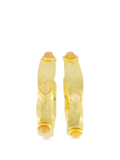 Sylvia Toledano Bianca quartz and jasper hoop earrings Gold E255C