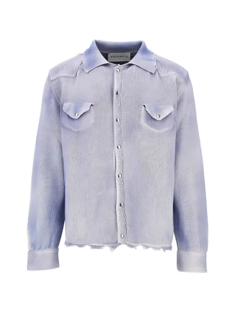 AMARÁNTO distressed-effect cardigan Blue B9AB0011ABU82M