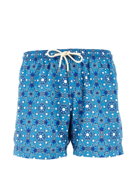 PENINSULA SWIMWEAR Rapallo tile-print swim shorts Blue P26SBS002RAPALLORP04