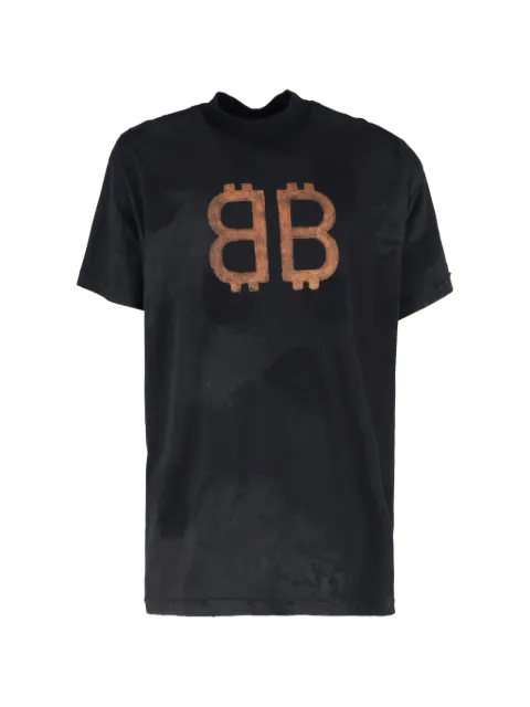 Balenciaga Pre-Owned 2023 Crypto oversized T-shirt Black BAPUGBCL728172M