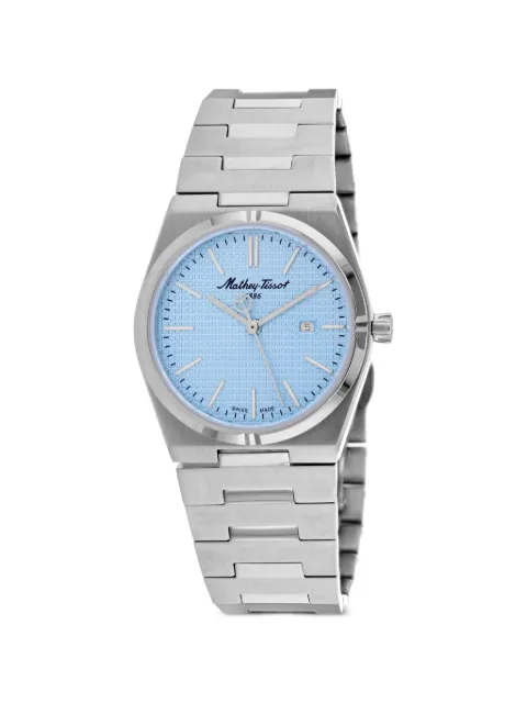 Mathey Tissot Zeus waffle-textured 32mm watch Blue D117SK