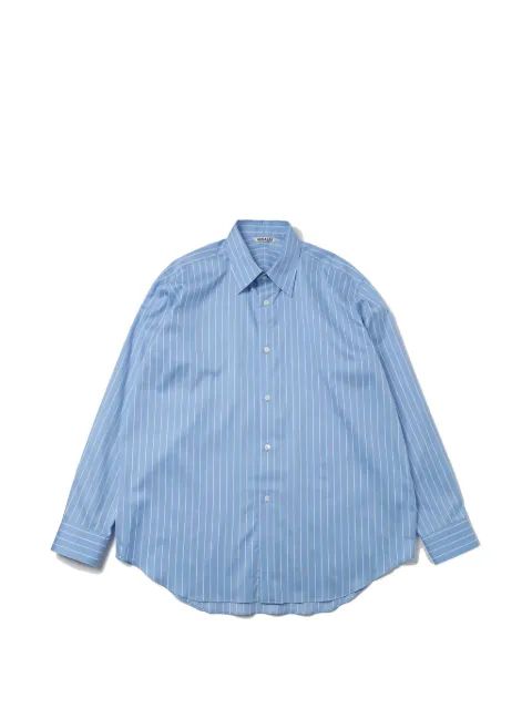 Auralee striped wool shirt Blue A26SS01WWSAXBLUELIMESTRIPE