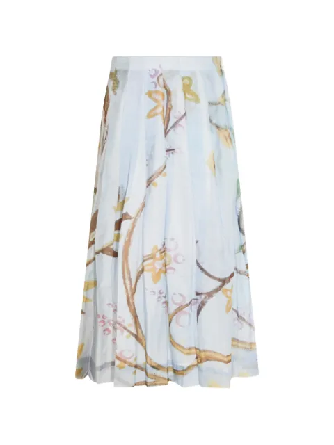 TALKING WALLS floral-print pleated skirt Blue TW2253KWS6MATISOLABLU