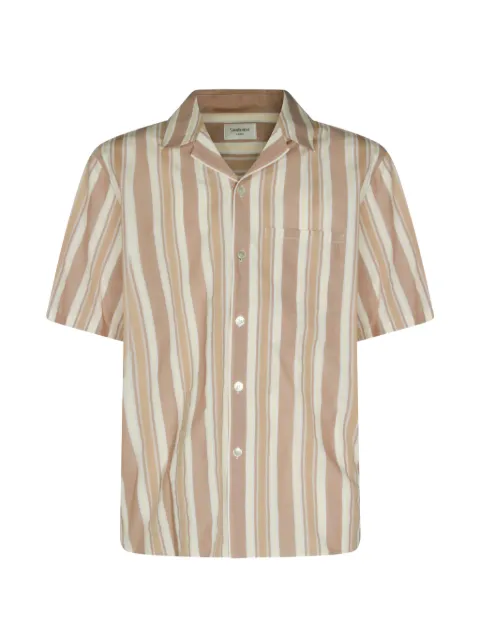 Saint Laurent striped cotton shirt Neutrals 859775PCEXY2N58