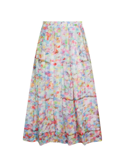 TALKING WALLS Lily confetti-print pleated skirt White TW2255
