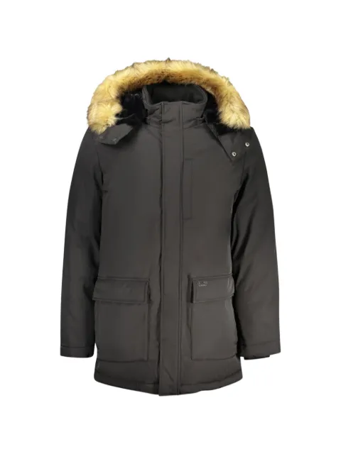 GUESS USA faux-fur trim hooded parka coat Black M5BL2GW2712