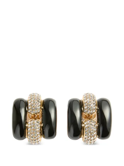 Valentino Garavani Pas Plus metal, enamel and Swarovski3® crystal earrings Gold WJ0CA2VTI