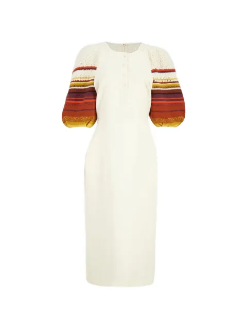 Gabriela Hearst Nomo textured linen dress Neutrals 2264131LI010
