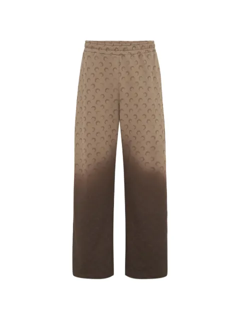 Marine Serre faded moon track pants Brown UPA052ACJER0073BG40