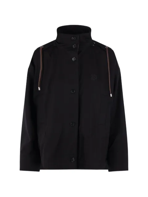 LOEWE hooded button-fastening jacket Black S359Y02XG9