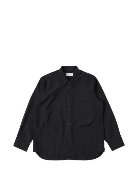 Universal Works patch-pocket overshirt Black 34564