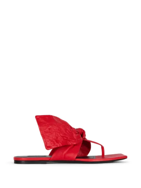 Givenchy Boudoir bow leather flat sandals Red BE30B9E2H6