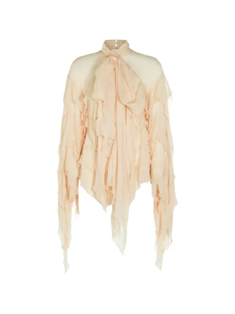 Blumarine ruffled asymmetric blouse Neutrals P644C230A