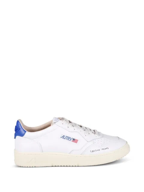 Autry Medalist perforated-detail logo-patch sneakers White AULMDL01