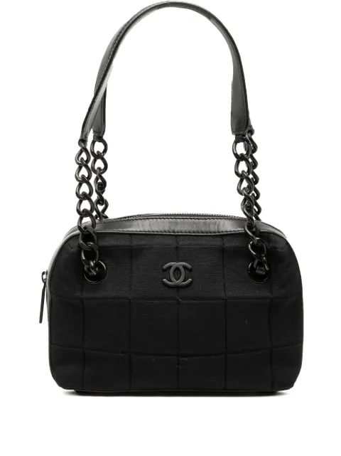 CHANEL Pre-Owned 2002-2003 CC Chocolate Bar Jersey handbag Black UJ9K75EQ06FOW5EJ