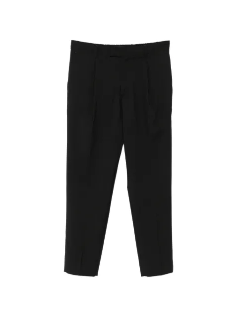 Low Brand Overseas pleated elasticated-waistband trousers Black LP26003