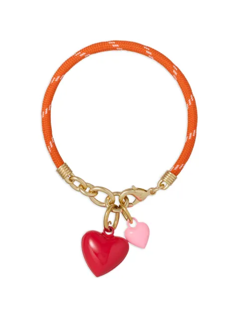Roxanne Assoulin Happy Cord double-heart charm bracelet Orange RXSU26SB111E