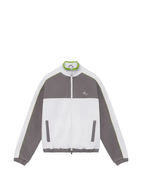 Casablanca Tennis jacquard panelled zip sweatshirt Grey MSP26JTP45402