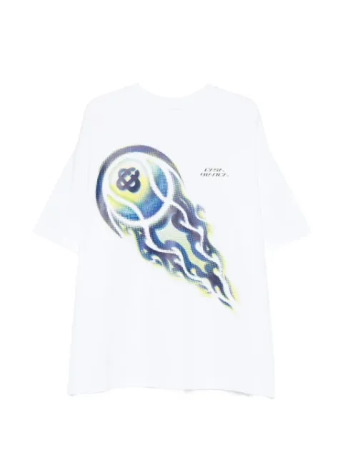 Casablanca Flaming Tennis Ball graphic-print T-shirt White MSP26JTS0640102