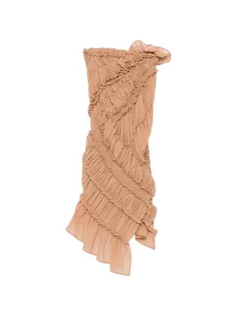 Magda Butrym ruffled-embellishment midi skirts Neutrals 105526