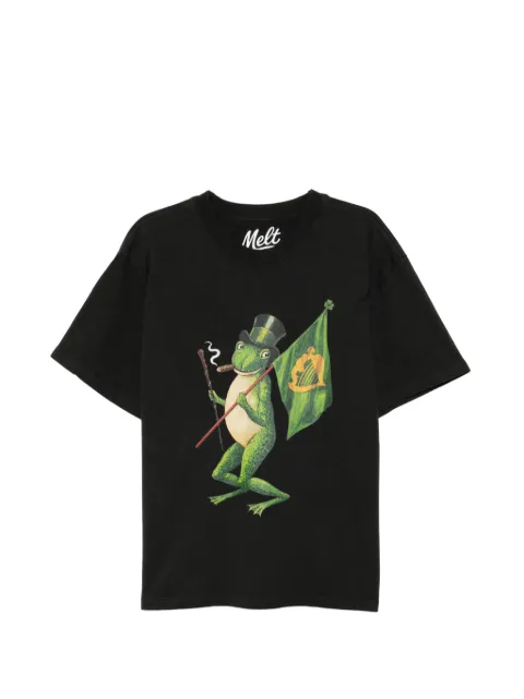 Melt frog-print T-shirt Black MS5306