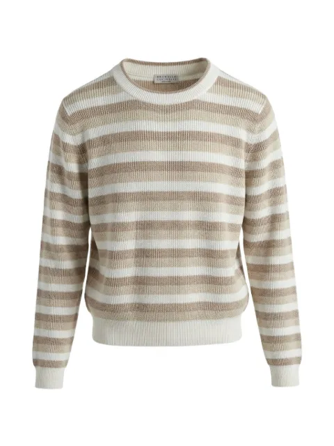 Brunello Cucinelli striped sweater White M19271030CEI62