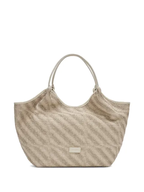 FRAU herringbone-effect tote bag Neutrals B356