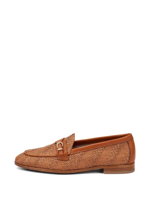 FRAU herringbone-effect loafers Brown 94F5