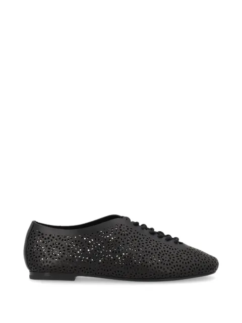FRAU perforated leather lace-up shoes Black 69M2