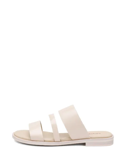 FRAU triple-strap polished leather sandals Neutrals 86K0