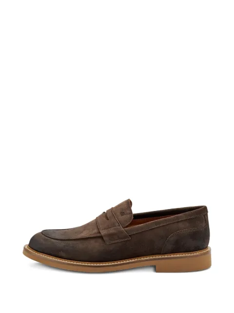 FRAU distressed suede loafers Brown 35B7