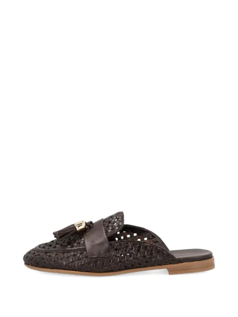 FRAU woven tassel-detail mules Brown 95V7