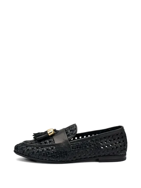 FRAU woven tassel loafers Black 95V6