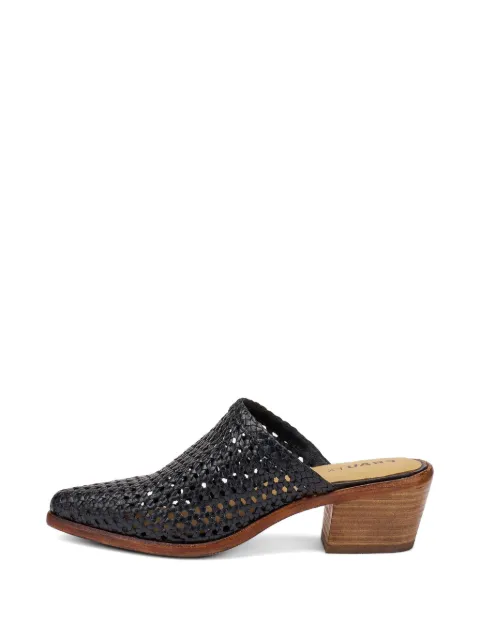 FRAU hand-woven leather mules Black 07V0
