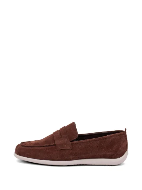 FRAU square-toe suede loafers Brown 15B0