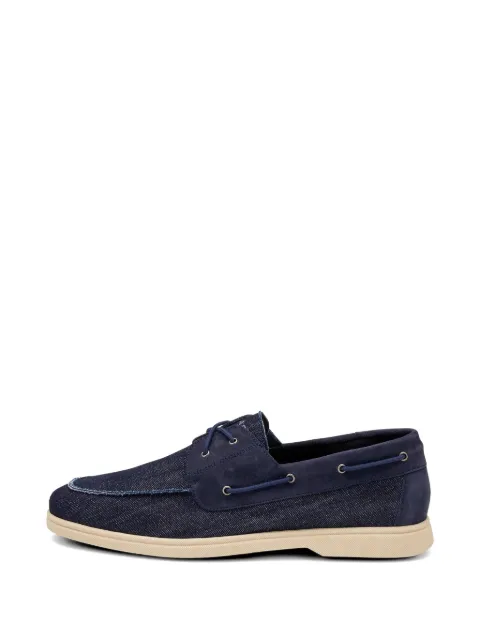 FRAU lace-up denim boat shoes Blue 32K1