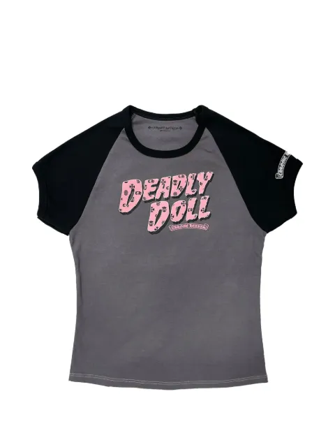 Chrome Hearts Deadly Doll cropped t-shirt Grey CHRM1091