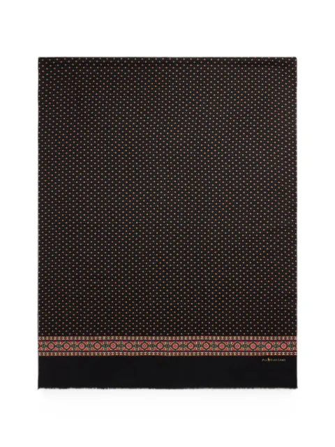 Polo Ralph Lauren foulard-motif fringe-trim scarf Black 455P18117001