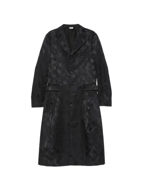 Comme des Garçons Homme Plus camouflage-jacquard coat Black PQJ036