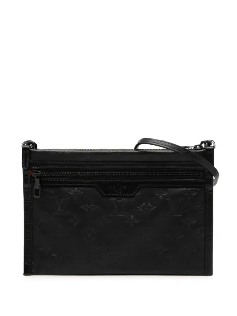 Louis Vuitton Pre-Owned 2019 Monogram Shadow Double Flat Messenger crossbody bag Green PIRBSS9WA7REEJYG