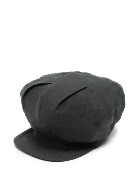 Yohji Yamamoto pleated-crown newsboy hat Grey HKH06360